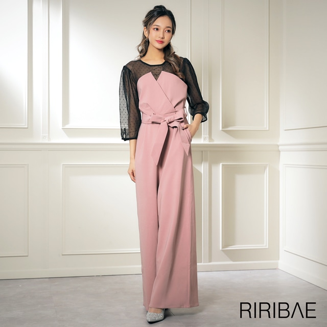 darial]『RIRIBAE/リリベ』コルセット風デザインパンツドレスの通販は