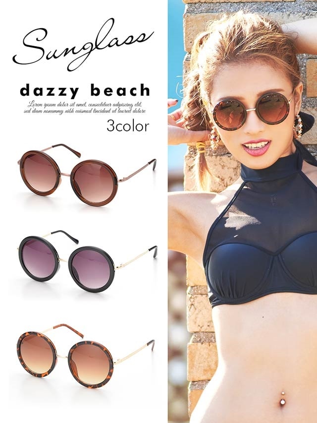 2種類]サークルレンズサングラス【dazzy beach】の通販はdazzystore