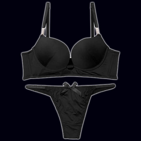 【Tバック】ワンカラージュエルチャーム育乳脇高ブラジャー&Tバックショーツ[推し][人気]