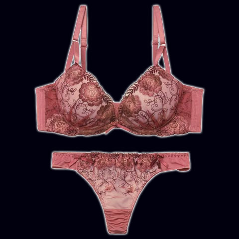 【Tバック】ローズチュールレース育乳脇高ブラジャー&Tバックショーツ[推し][人気]