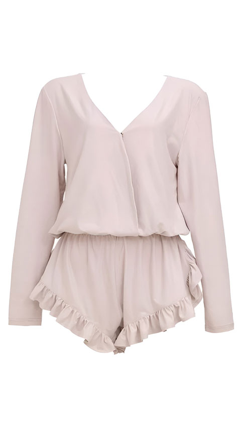 Belle Drape Rompers　ベルドレープロンパース/GRAY