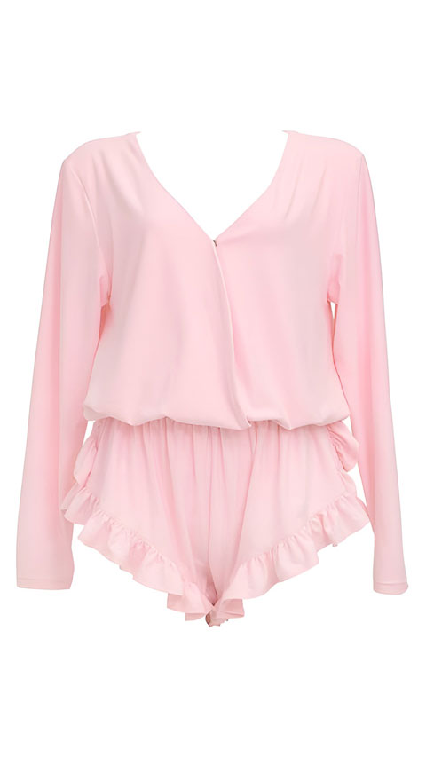 Belle Drape Rompers　ベルドレープロンパース/PINK