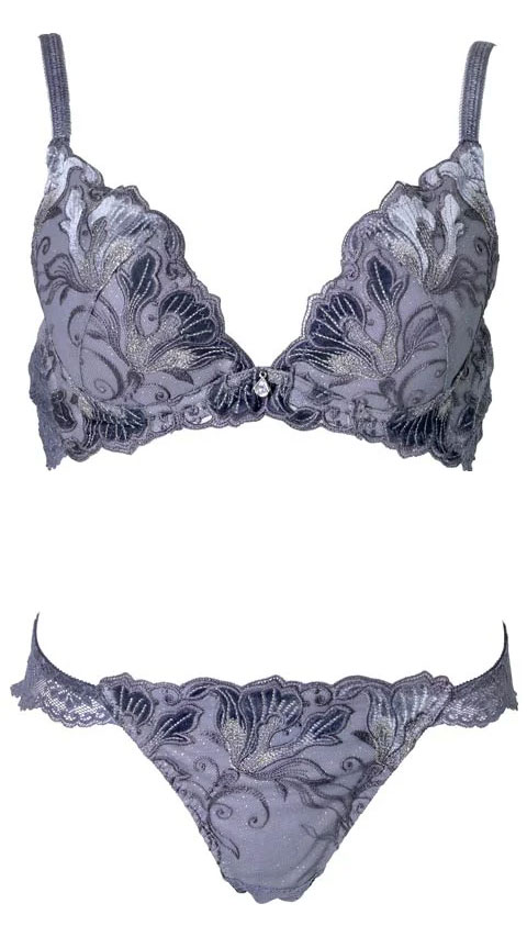 【Mivera＆/みゆうプロデュース】Oriental Blossom Bra　オリエンタルブロッサムブラ/BLUEGRAY