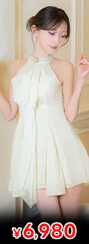 7/6新作![伊藤桃々着用]あざとセクシーな胸元カットアウト♪高見えツイードAラインミニキャバドレス[XS~L]