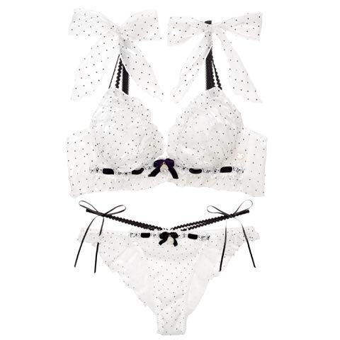 明日花キララプロデュース/WhipBunny】Flocky Dot Girly Bra&Shorts