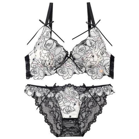 【Tバック】【明日花キララプロデュース/WhipBunny】Arabesque Chiffon Princess Bra&T-back/アラベスクシフォンプリンセスブラ＆Tバック