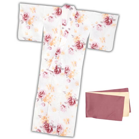2点SET]水彩×淡紫薔薇柄浴衣【YUKATA by dazzy 2025】の通販は
