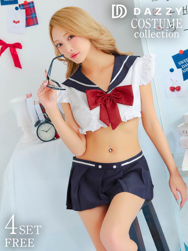 [4点SET]ガーリーフリル巫女コスチューム【2026ハロウィン/コスプレ】
