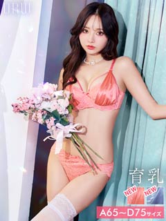 シルキーサテンコードレース育乳ブラジャー&フルバックショーツ[推し][人気]
