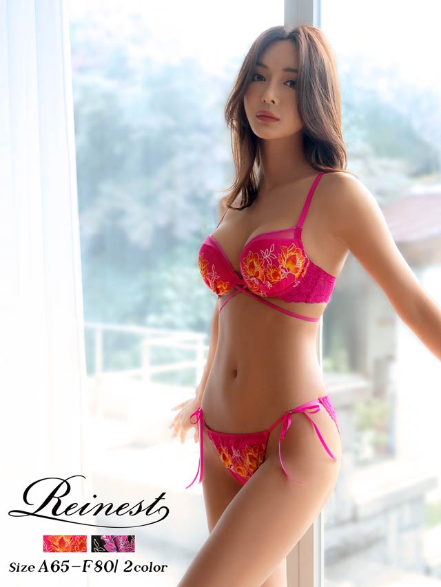 キムボラム着用【Reinest】パッションフラワーストリングブラジャー