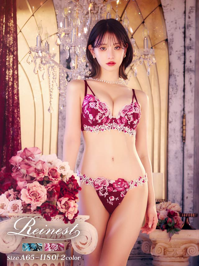 ローズ♡品 Reinest】【永尾まりや着用】リュクスローズブーケブラジャー&バック