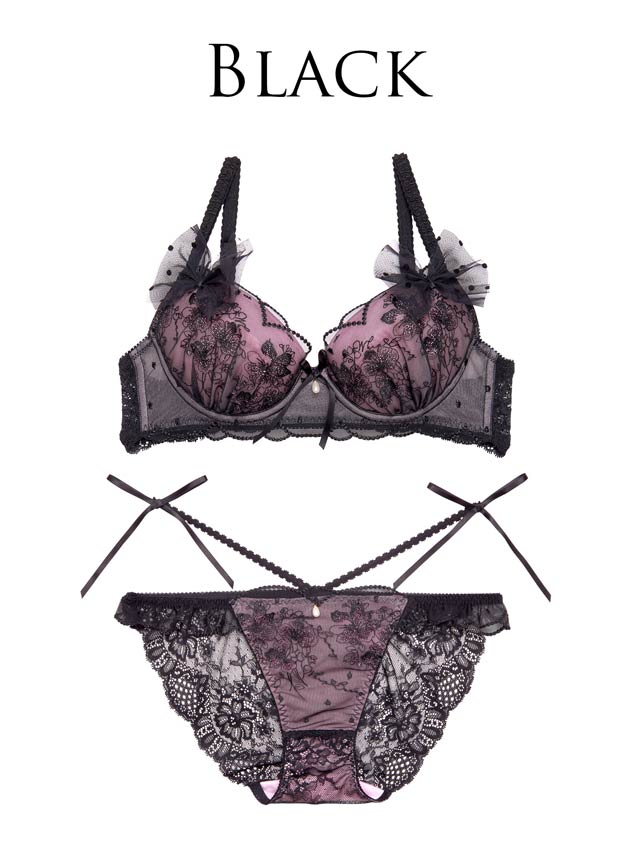 明日花キララプロデュース/WhipBunny】Floral Dot Scallop Bra&Shorts
