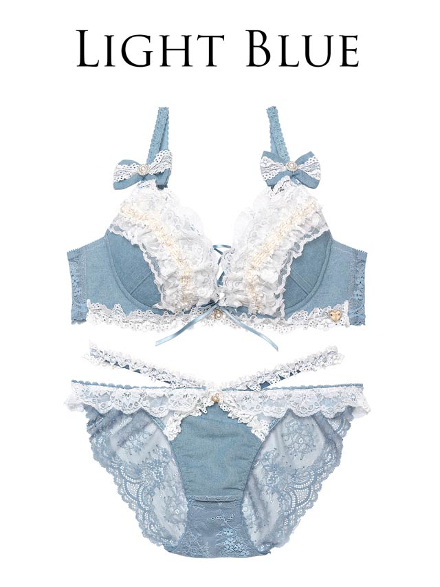 明日花キララプロデュース/WhipBunny】Lacy Tiered Denim Bra&Shorts