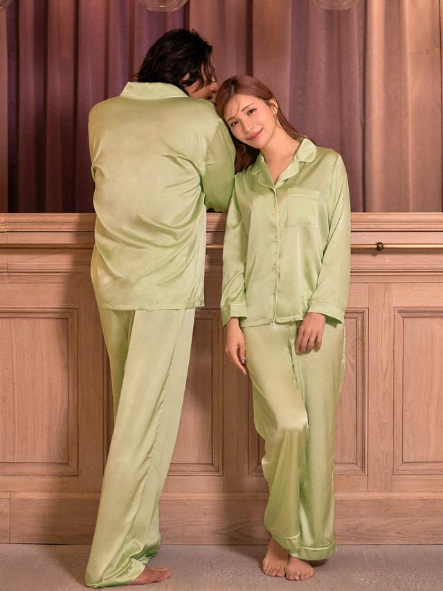 Mivera＆/みゆうプロデュース】Silk Grace Pajamas シルクグレース