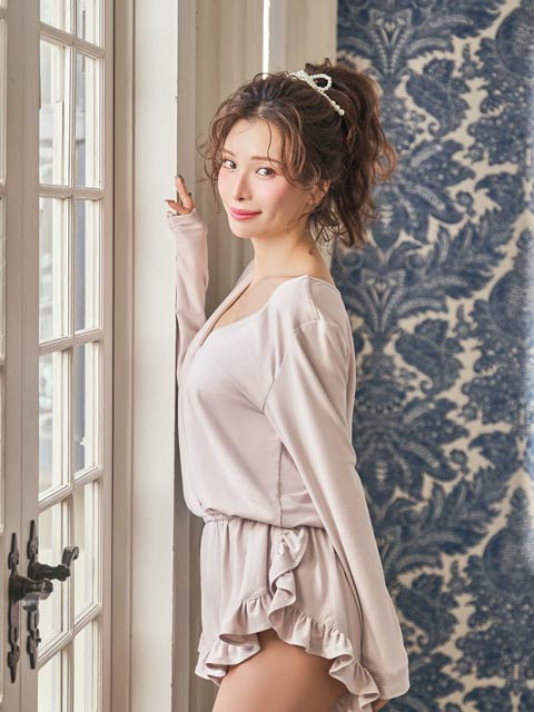 Belle Drape Rompers　ベルドレープロンパース/GRAY