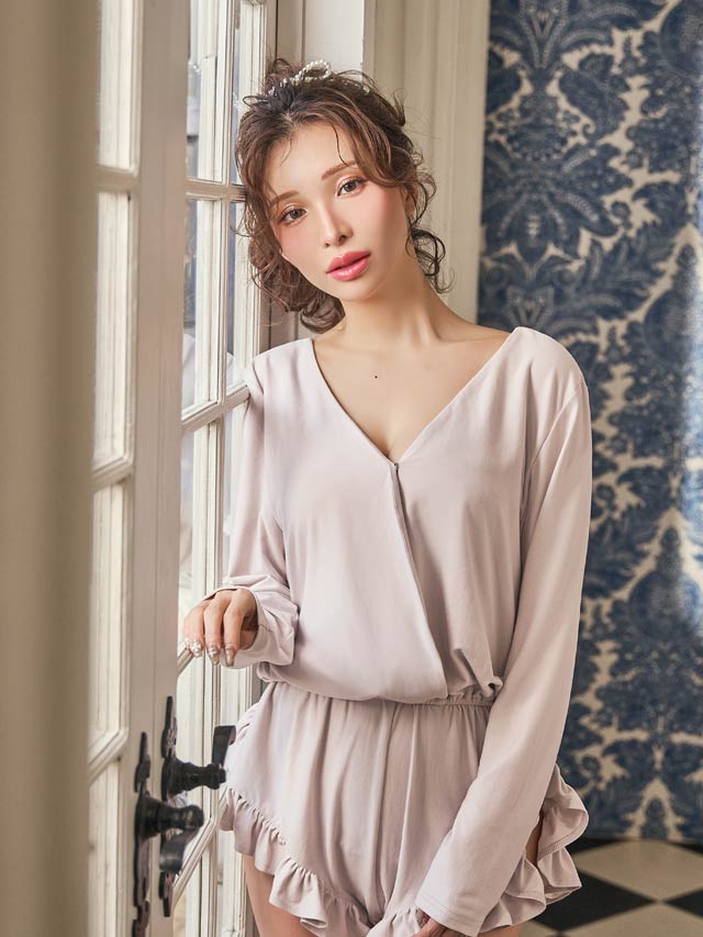 3/24新作!Belle Drape Rompers　ベルドレープロンパース/GRAY