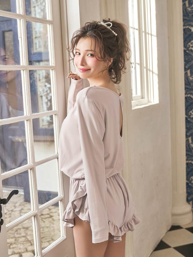 3/24新作!Belle Drape Rompers　ベルドレープロンパース/GRAY