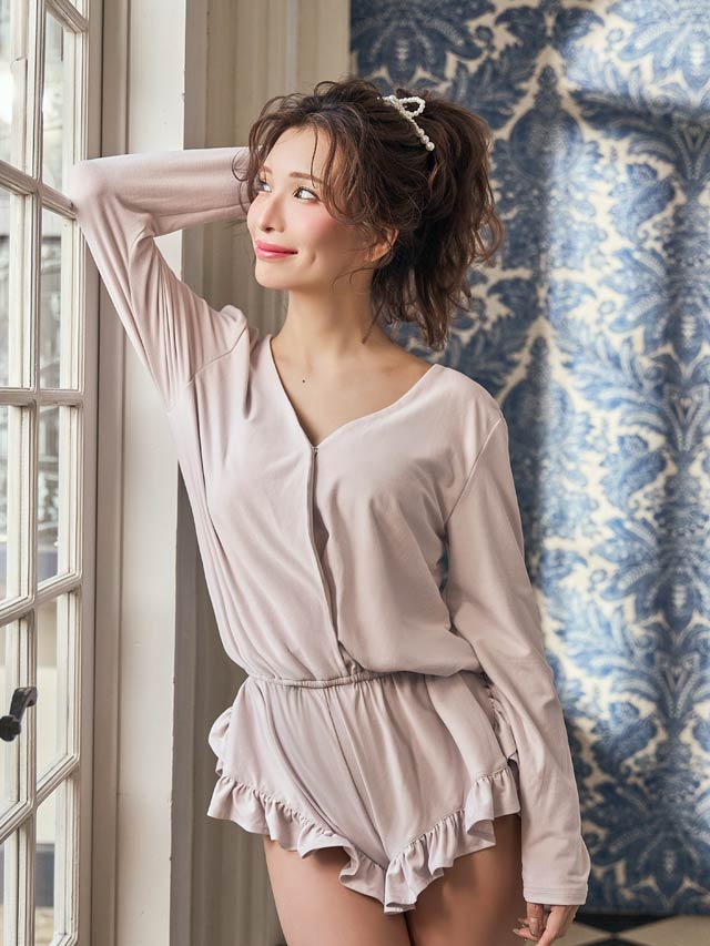 3/24新作!Belle Drape Rompers　ベルドレープロンパース/GRAY