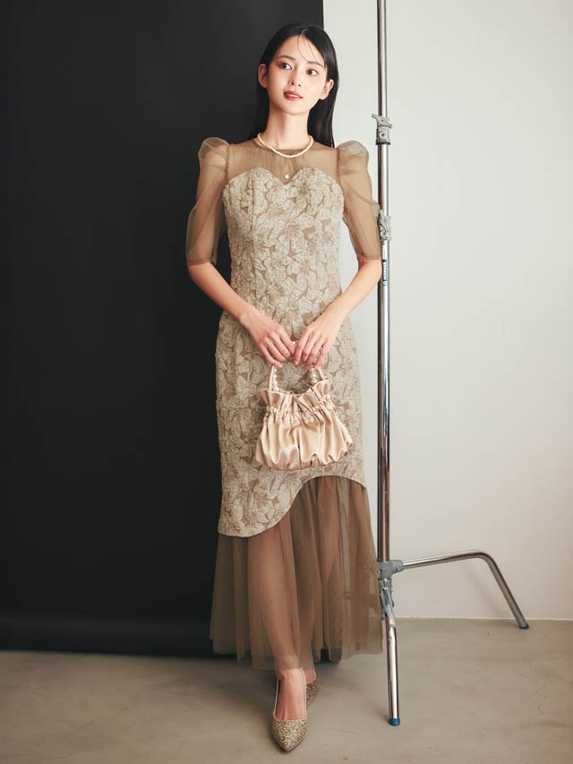 10周年アニバーサリーSALE]【darial】jaqurd doking dress