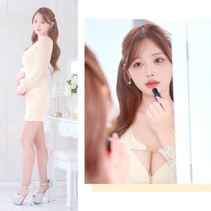8/21新作!チェーンビジュー×フロントジップ♪チュール長袖で上品セクシーなタイトミニ丈キャバドレス[SML/3サイズ展開]
