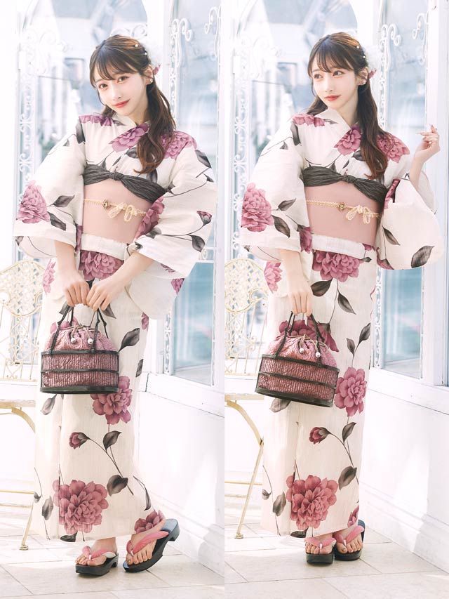 2点SET]レトロガーリーピオニー浴衣【YUKATA by dazzy 2025】の通販は