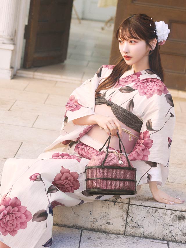 [2点SET]レトロガーリーピオニー浴衣 2点SET]レトロガーリーピオニー浴衣【YUKATA by dazzy 2025】の通販は