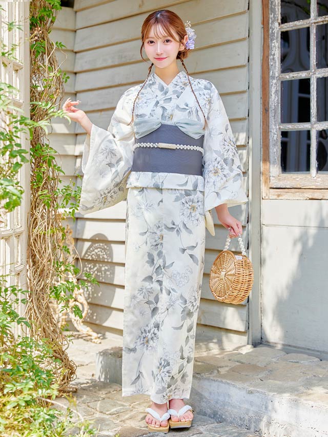 2点SET]古典天竺牡丹柄浴衣【YUKATA by dazzy 2026】[セパレート浴衣