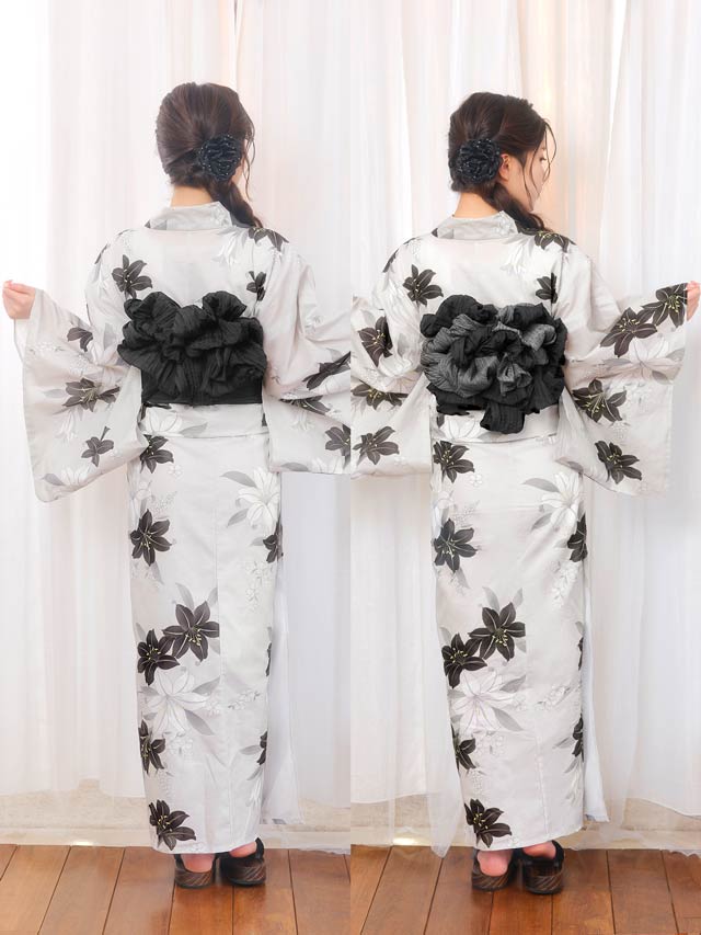 dazzy store浴衣　2点セット 2点SET]モノクロユリ柄浴衣【2026年新作/YUKATA by dazzy】の通販は