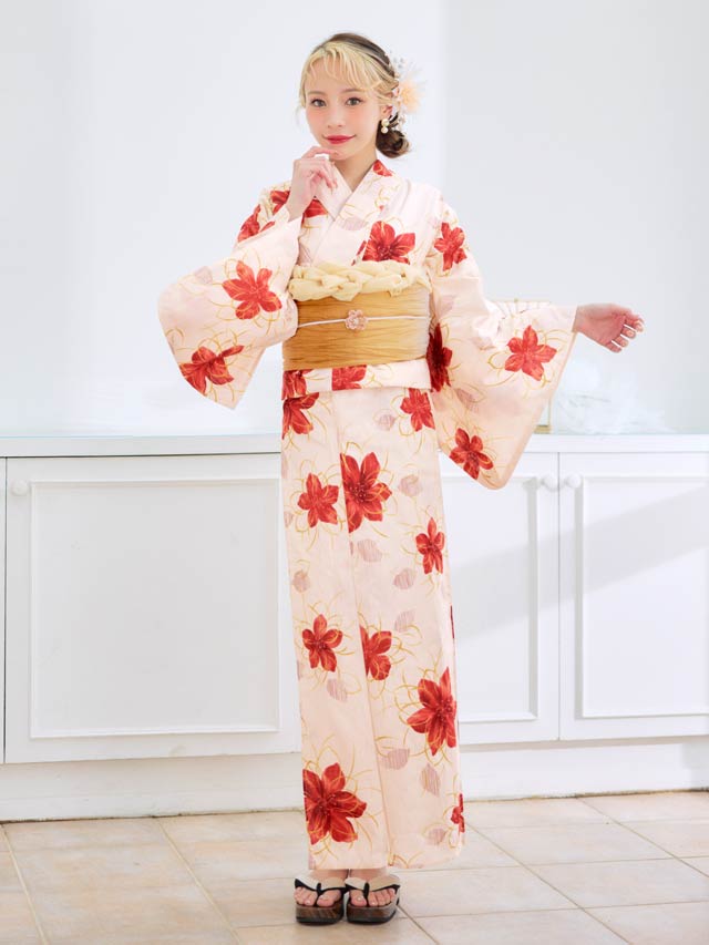 白地×ハナニラ柄浴衣【2026年新作/YUKATA by dazzy】の通販は