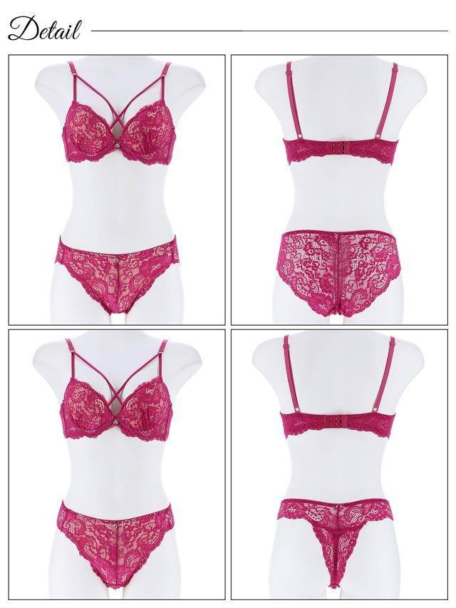 専用❤️ヌーディーレース✨3点セット❤️バックレース❤️大きいサイズ❤️赤❤️レッド❤️ 3点セット】ヌーディクロスレースブラジャー&バック透けフルバック&T