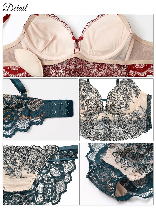 リュクスリリービスチェブラジャー&バック透けフルバックショーツ[推し