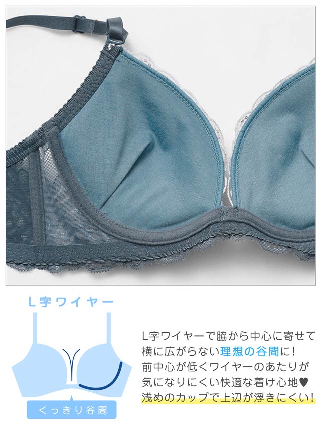 ラディアントフルール育乳脇高ブラジャー&バック透けフルバック