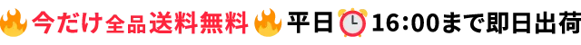 今だけ全品送料無料｜平日16:00まで即日出荷